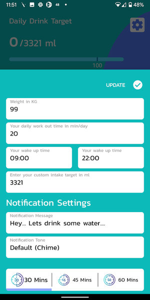 Easy Water Reminder - Drink - عکس برنامه موبایلی اندروید