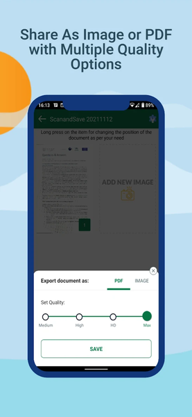 Scan and Save Document Scanner - عکس برنامه موبایلی اندروید