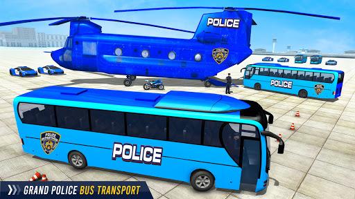 US Police Bus Transporter: Airplane Transport Game - Image screenshot of android app