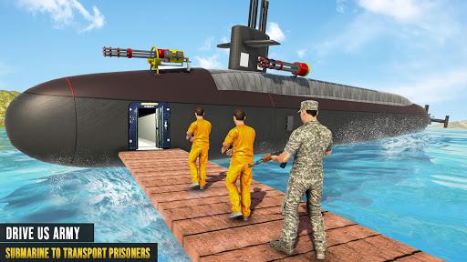 US Army Submarine Driving: Criminal Transport Game - Image screenshot of android app