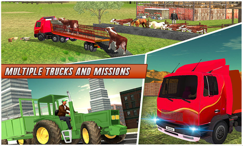 Farm Animal Transport Truck - Gameplay image of android game