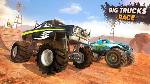 Monster Truck OffRoad Racing Stunts Game - Gameplay image of android game