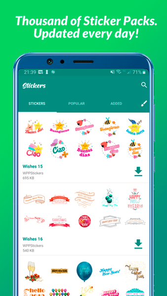 Stickers - WAStickerApps - عکس برنامه موبایلی اندروید