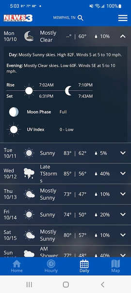 WREG Memphis Weather - Image screenshot of android app