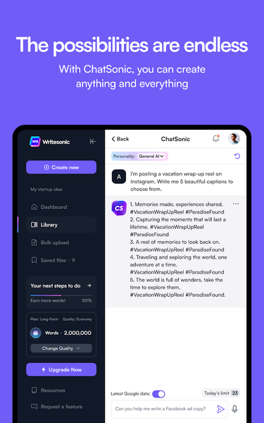 Chatsonic - AI Chatbot - Image screenshot of android app