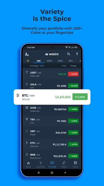 WazirX: Buy Bitcoin & Crypto - Image screenshot of android app