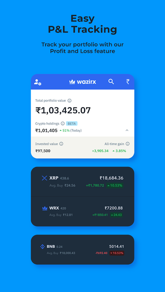 WazirX: Buy Bitcoin & Crypto - عکس برنامه موبایلی اندروید