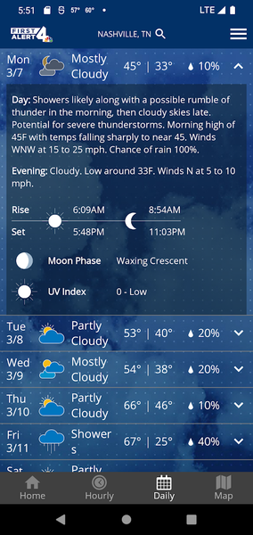 WSMV 4 FIRST ALERT Weather - Image screenshot of android app
