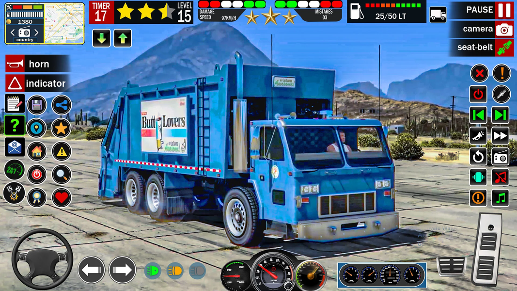 Euro Truck: Trash Truck Games - Gameplay image of android game