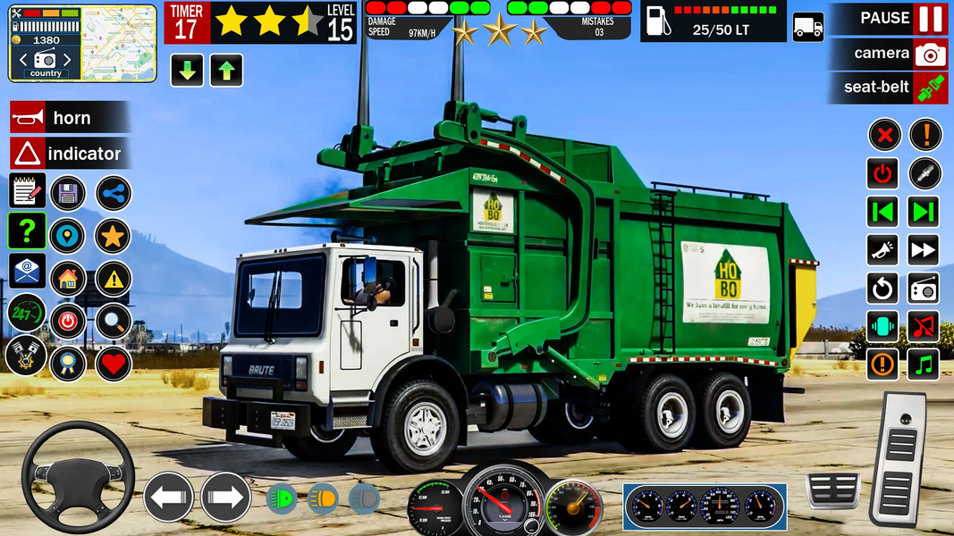 Euro Truck: Trash Truck Games - Gameplay image of android game