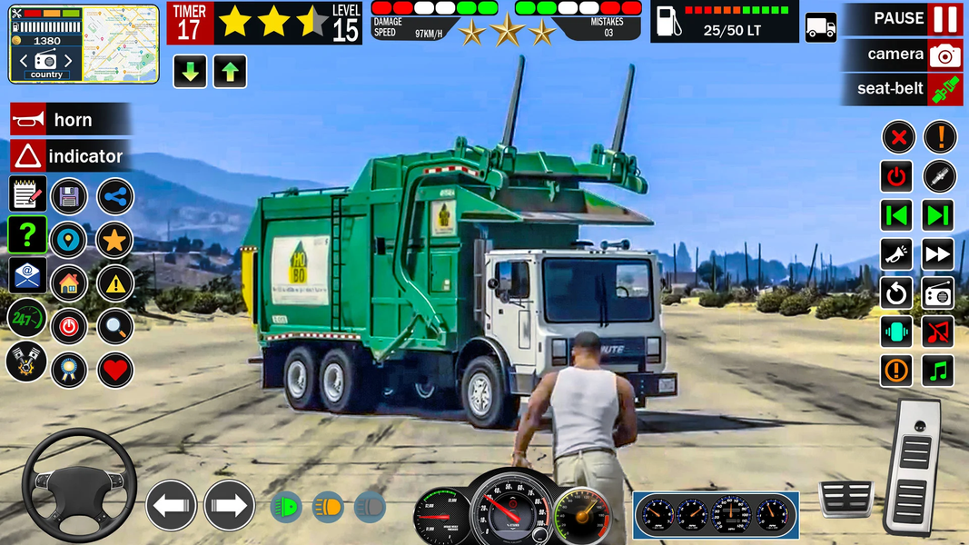 Euro Truck: Trash Truck Games - Gameplay image of android game