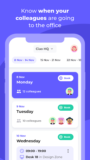 Ciao - work hybrid - عکس برنامه موبایلی اندروید