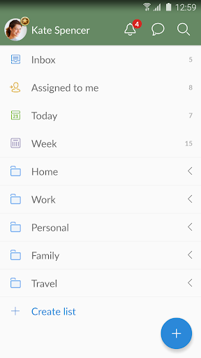 Wunderlist: To-Do List & Tasks - Image screenshot of android app