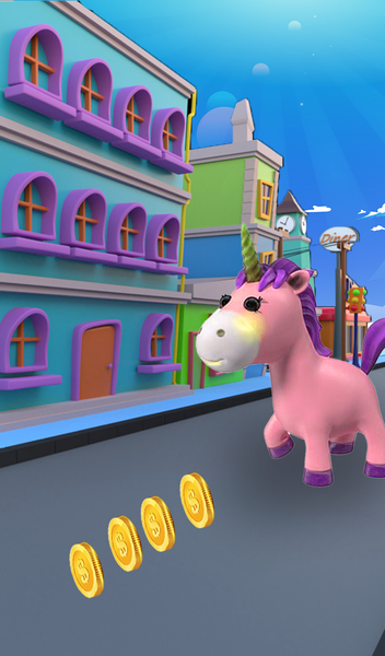 Unicorn Magical Running Mania - Gameplay image of android game