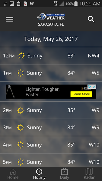 ABC7 WWSB First Alert Weather - Image screenshot of android app