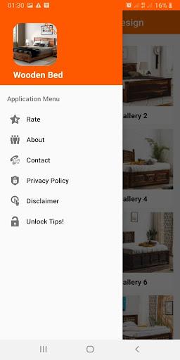 Wood Carving Bed Design Ideas - Image screenshot of android app