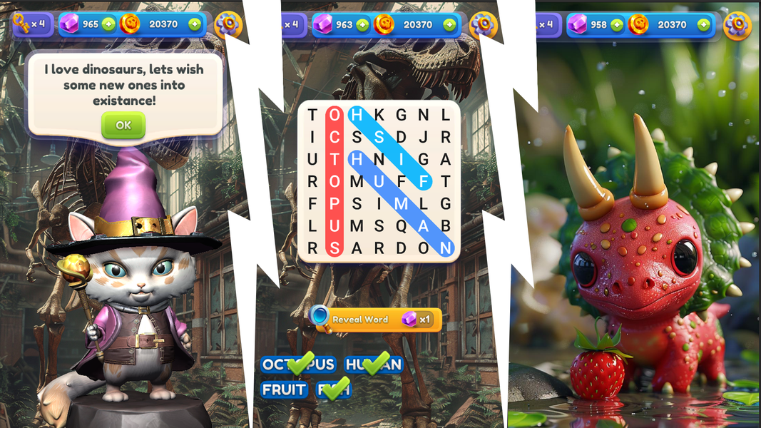 Catnip Word Wishes - Gameplay image of android game