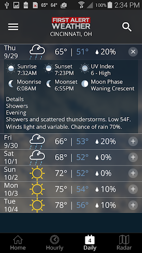 FOX۱۹ First Alert Weather - عکس برنامه موبایلی اندروید