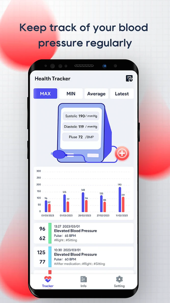 Health Tracker: Blood Pressure - Image screenshot of android app