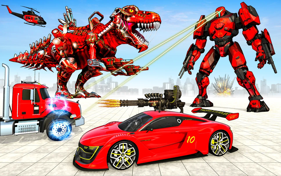 Dino Robot Hero Superhero Game - Gameplay image of android game