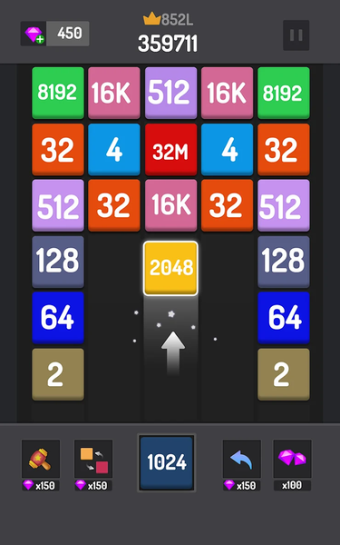 Number Games - 2048 Blocks - Gameplay image of android game