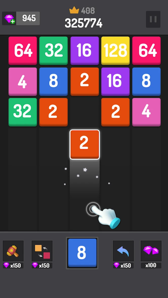 Number Games - 2048 Blocks - Gameplay image of android game