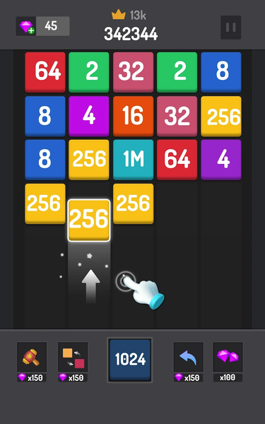 Number Games - 2048 Blocks - Gameplay image of android game