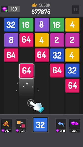 Number Games - 2048 Blocks - Gameplay image of android game