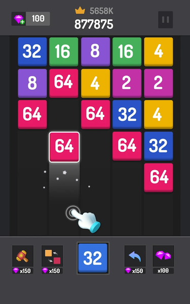 Number Games - 2048 Blocks - Gameplay image of android game