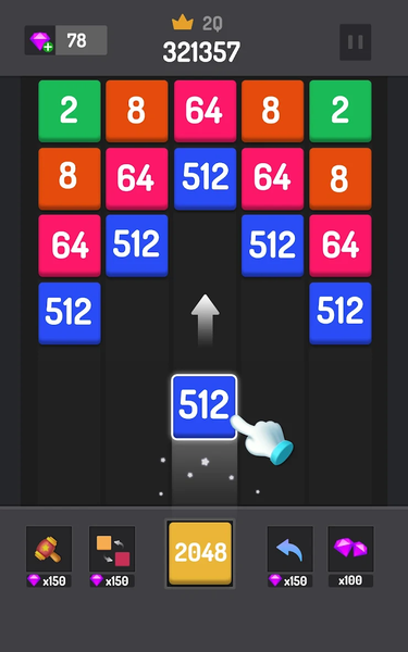 Number Games - 2048 Blocks - Gameplay image of android game