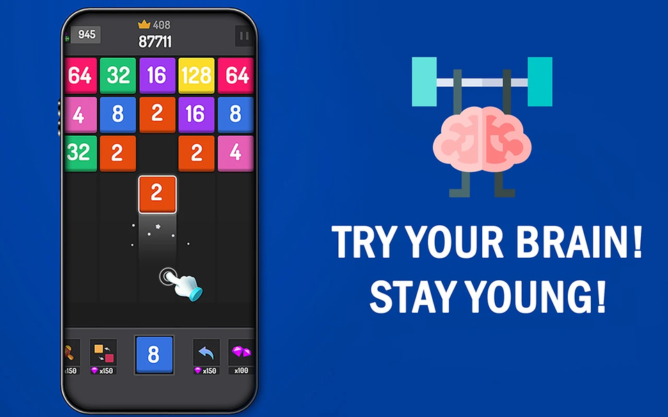 Number Games - 2048 Blocks - Gameplay image of android game