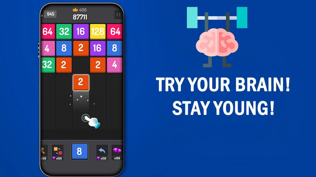 Number Games - 2048 Blocks - Gameplay image of android game