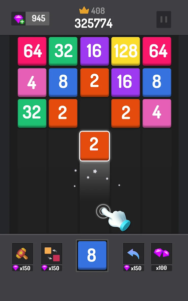 Number Games - 2048 Blocks - Gameplay image of android game