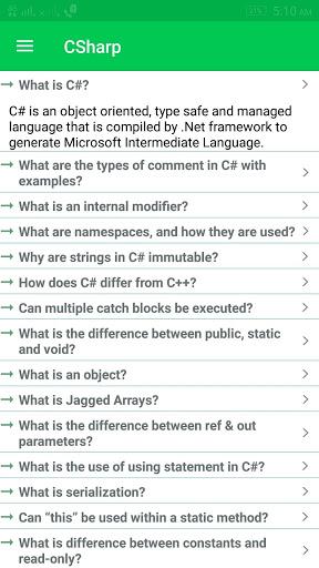 .Net Interview Questions - عکس برنامه موبایلی اندروید