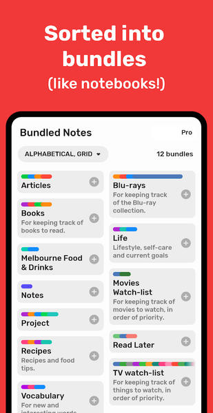 Bundled Notes - Lists, To-do - Image screenshot of android app