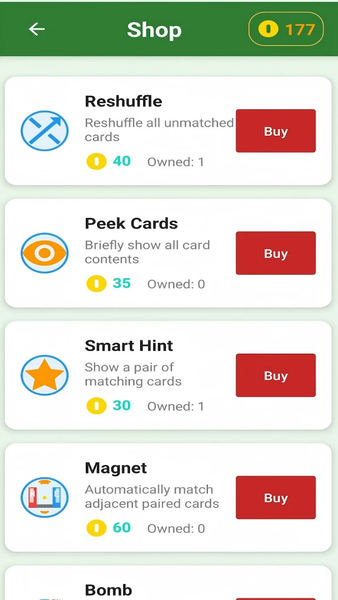 Memory Cards - Gameplay image of android game