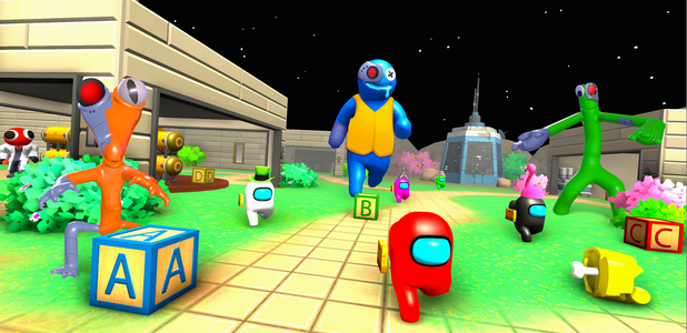 Rainbow Impostor Survival 3D - Gameplay image of android game