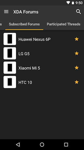 XDA - Image screenshot of android app