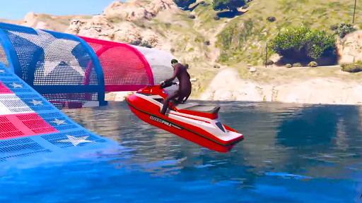 Super Jet Ski Stunts - Sea Run Racing - Gameplay image of android game