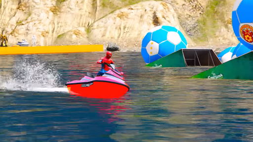 Super Jet Ski Stunts - Sea Run Racing - Gameplay image of android game