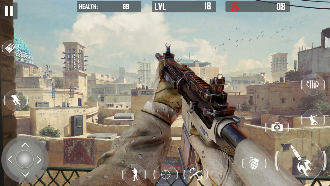 fps cover firing Offline Game - Gameplay image of android game