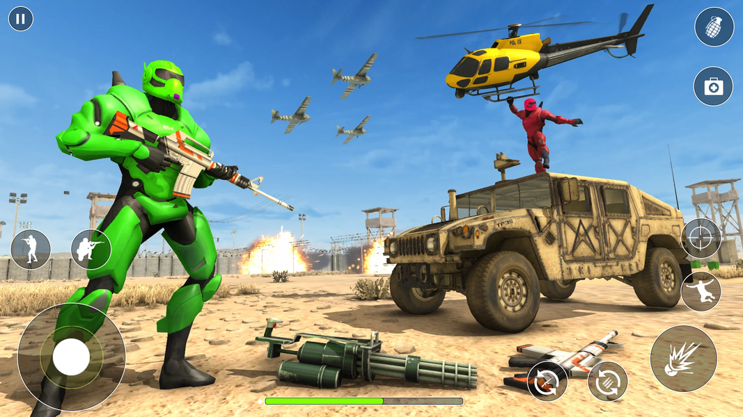 Fps Robot Shooting  games - Gameplay image of android game