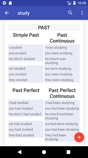 English Verbs - عکس برنامه موبایلی اندروید