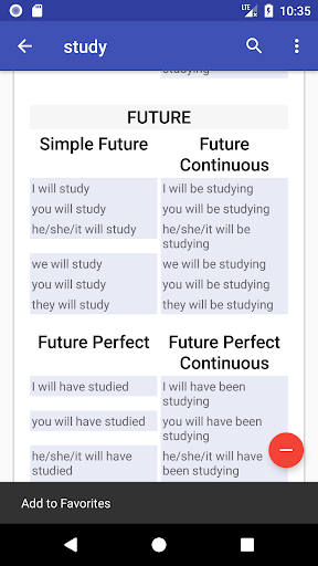 English Verbs - عکس برنامه موبایلی اندروید