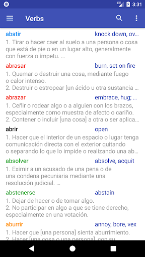 Verbos Español - Image screenshot of android app