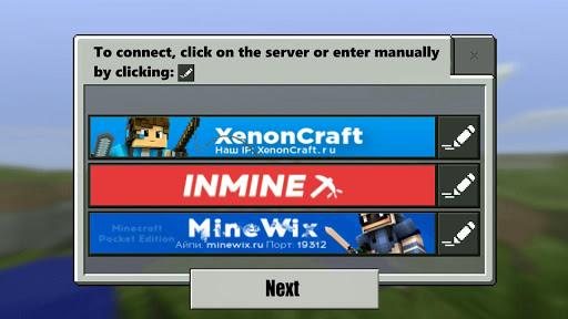 Servers list for Minecraft PE - عکس برنامه موبایلی اندروید