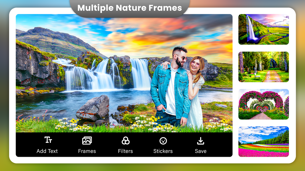 Nature Photo Frames & Editor - Image screenshot of android app