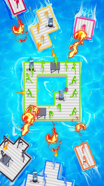 Raft Defense: Crazy Sea Battle - عکس بازی موبایلی اندروید