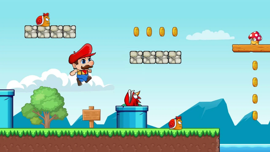 Play Super Mario jungle run  Free Online Games. KidzSearch.com