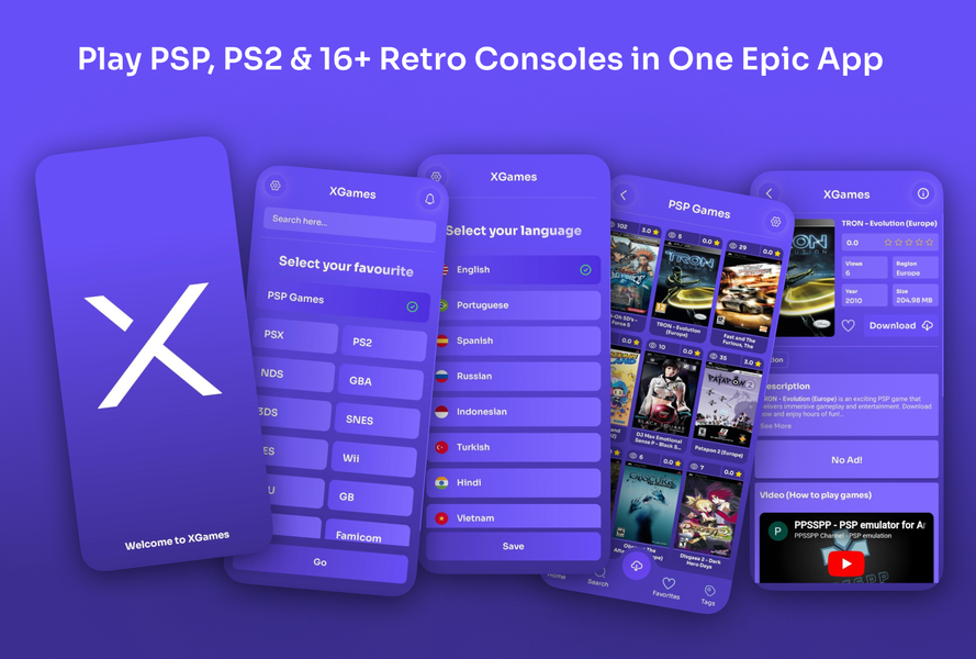 XGames – Play PSP, PS۲ & More - عکس برنامه موبایلی اندروید